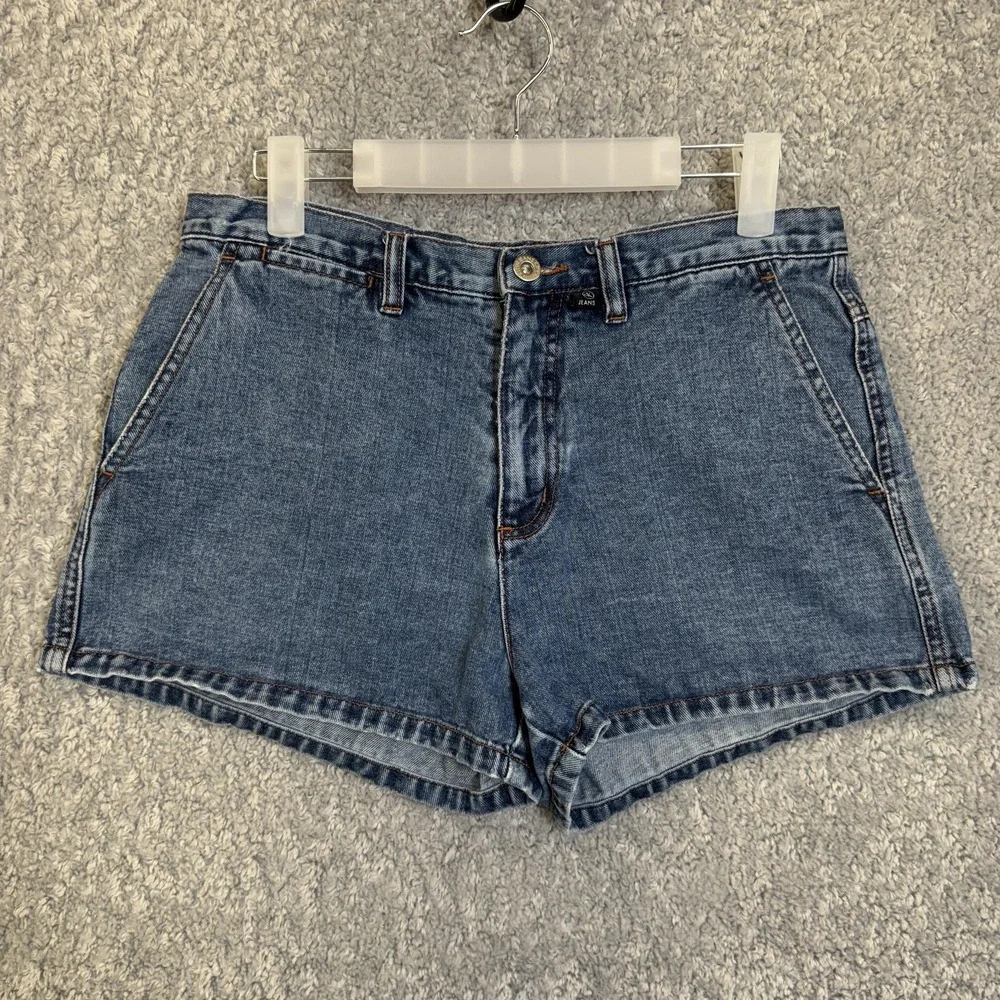 Calvin Klein Jeans Shorts Womens Size 9 Blue Denim High‎ Rise Vintage Style 90s